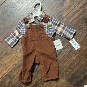 Carter's Brown Corduroy Overalls for Kids
